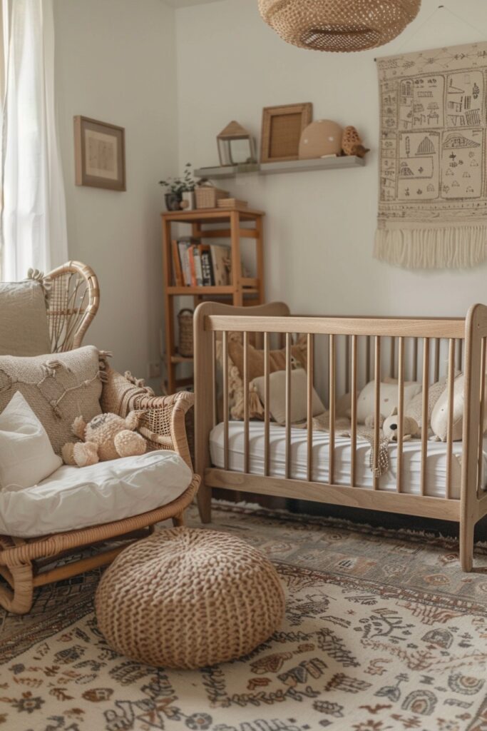Earthy Boho Nursery Nook