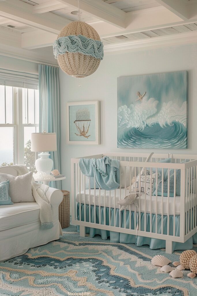 Oceanic Boho Baby Room