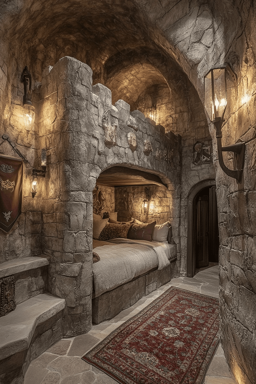 Medieval knight themed kids bedroom