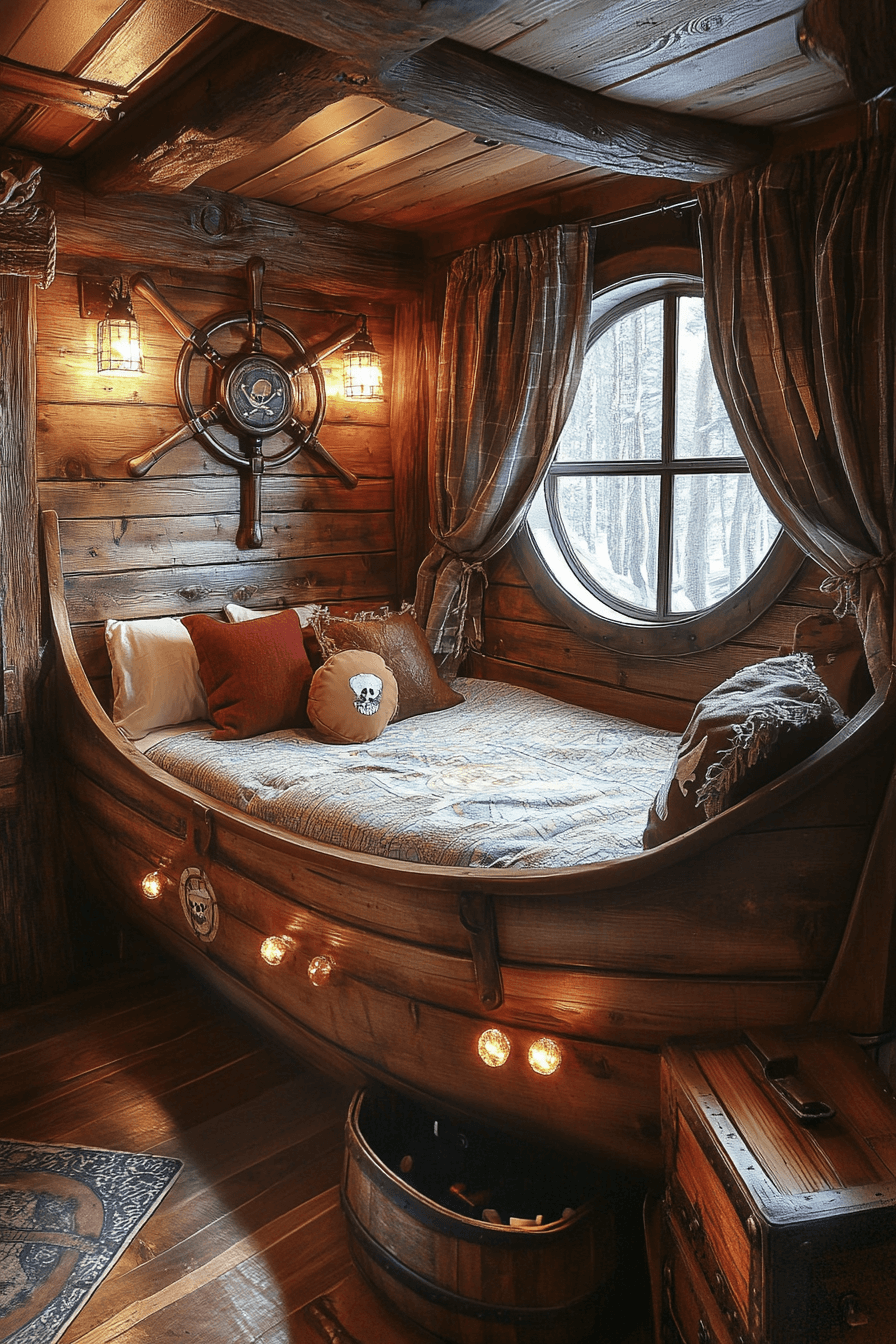 Pirate themed kids bedroom