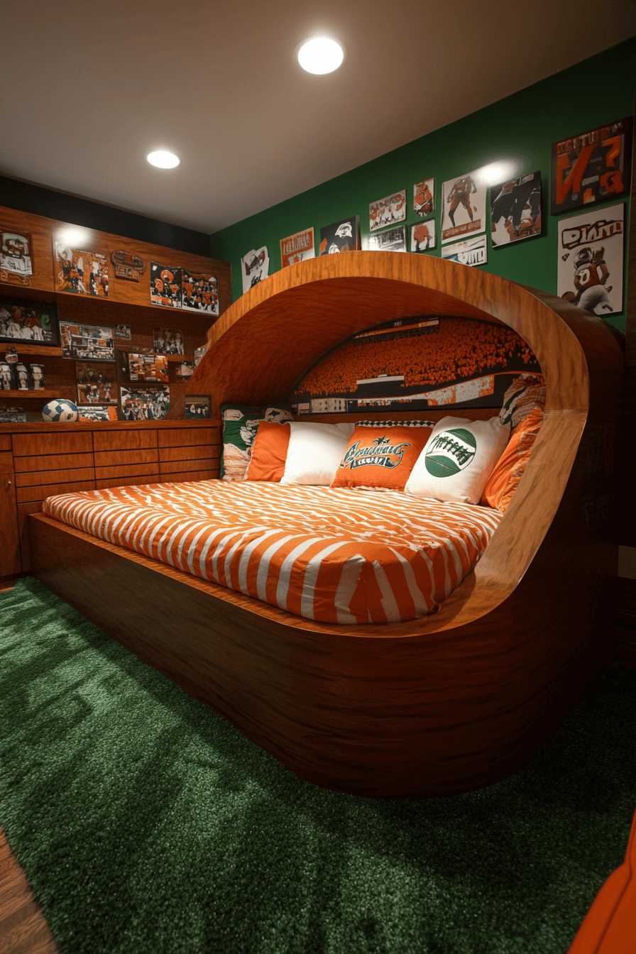 Sports themed kids bedroom