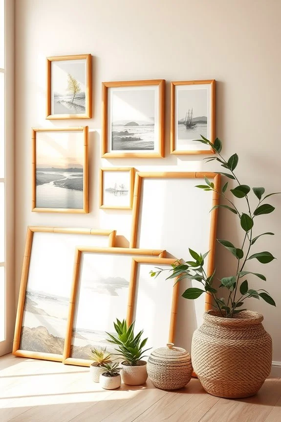 bamboo artwork display ideas