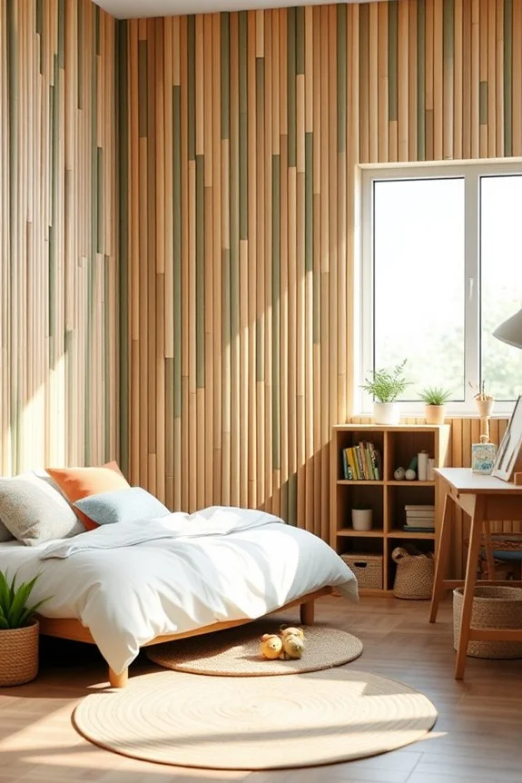 bamboo themed kids room decor