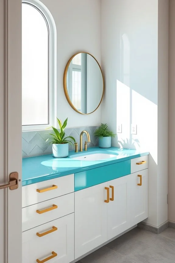 vibrant customizable bathroom countertops
