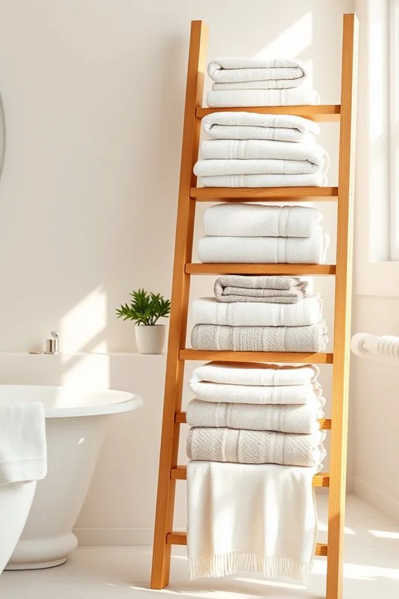 stylish space saving towel display