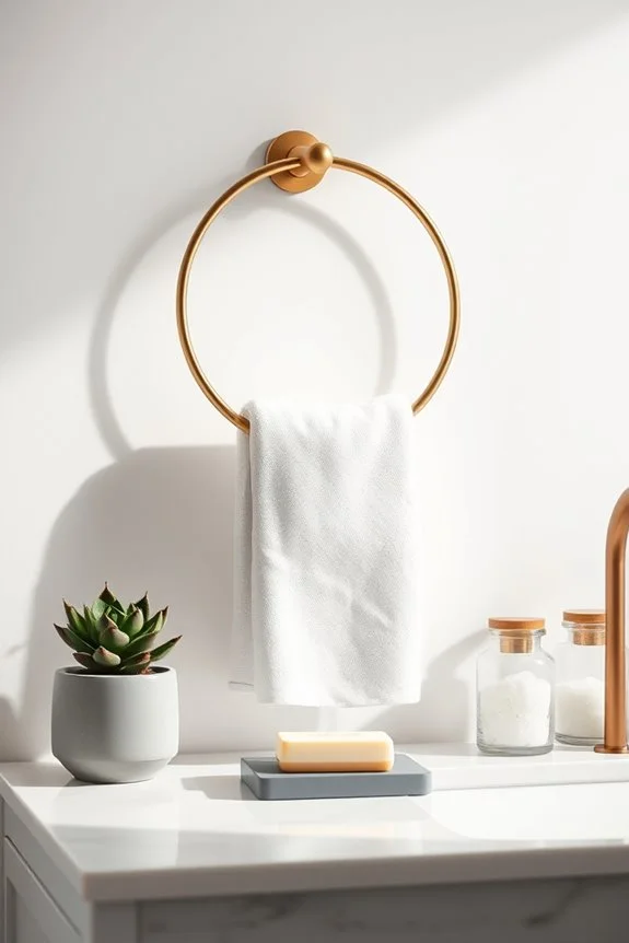 stylish functional towel rings