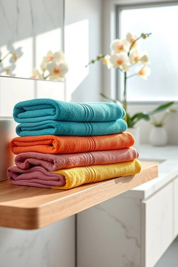 colorful towel display techniques