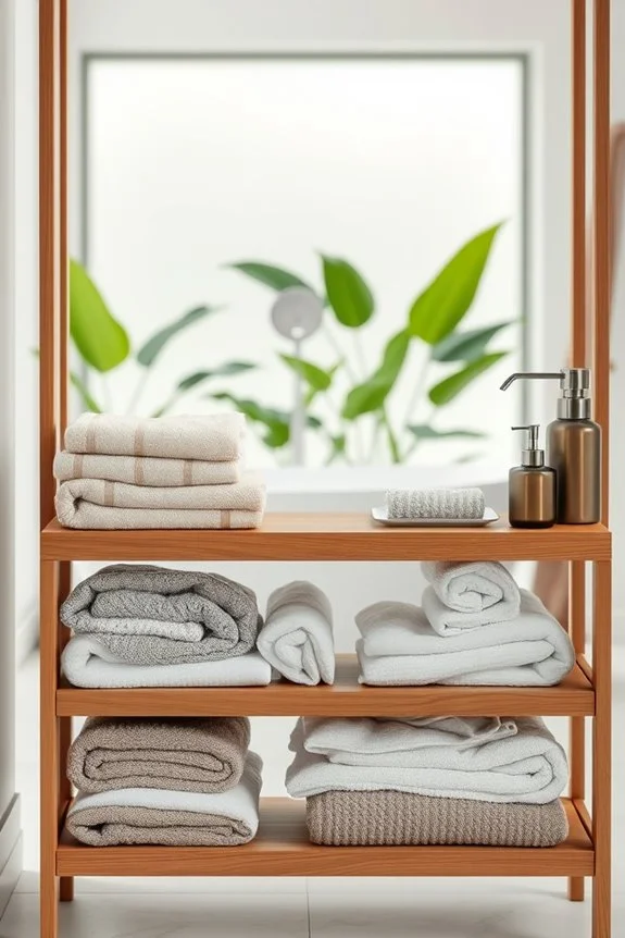 airy open towel storage