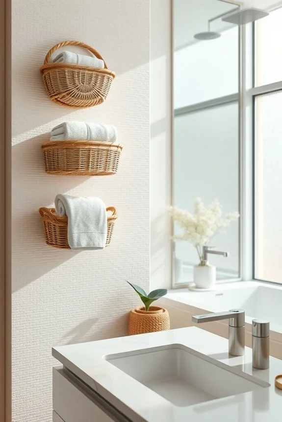 stylish wall mounted towel storage