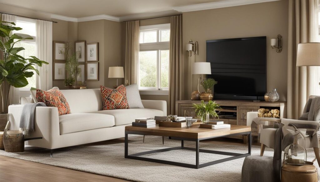 Furniture rearranging for small spaces