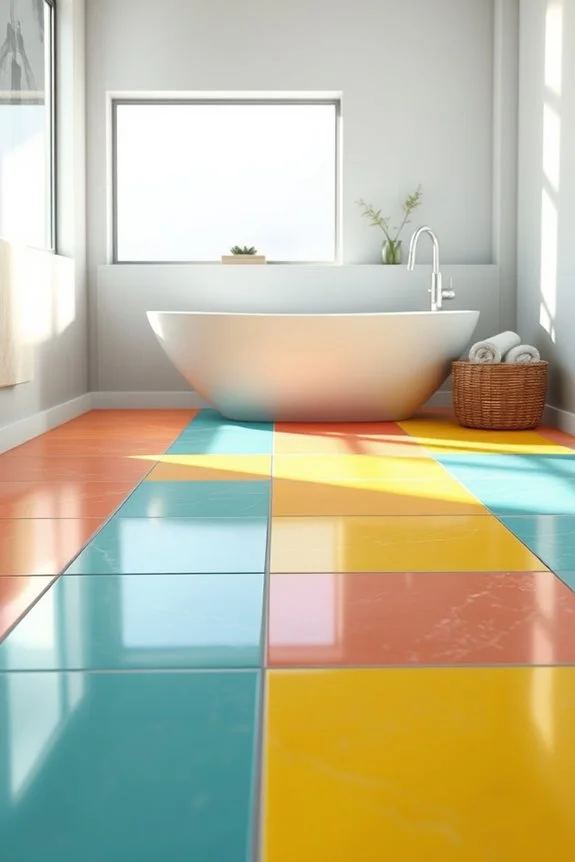 vibrant bathroom tile designs