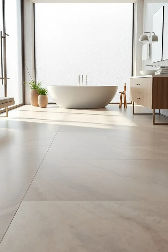 bold modern bathroom flooring