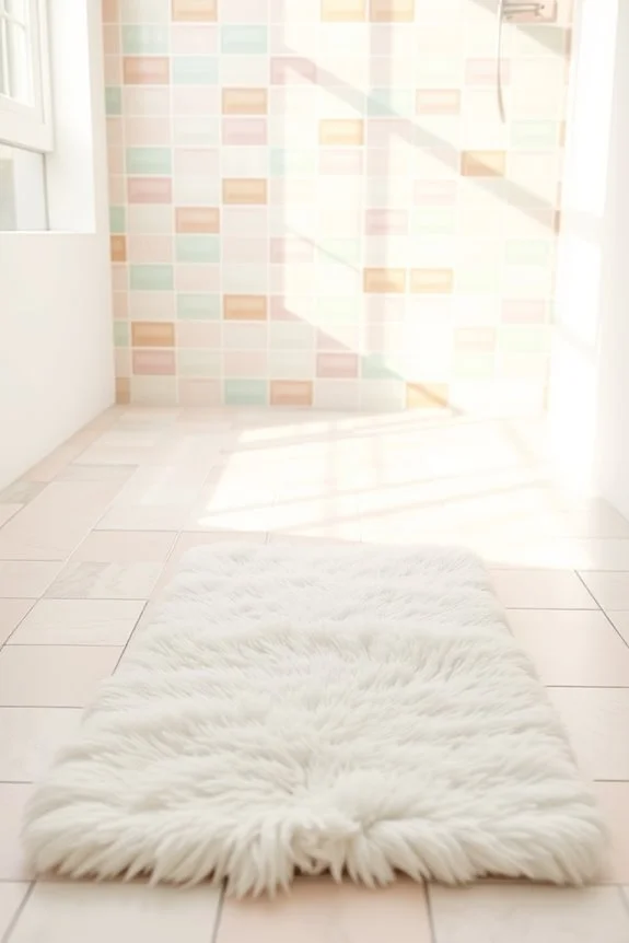 serene soft pastel bathroom