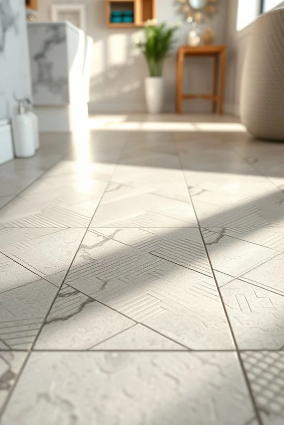 textured tiles enhance bathrooms