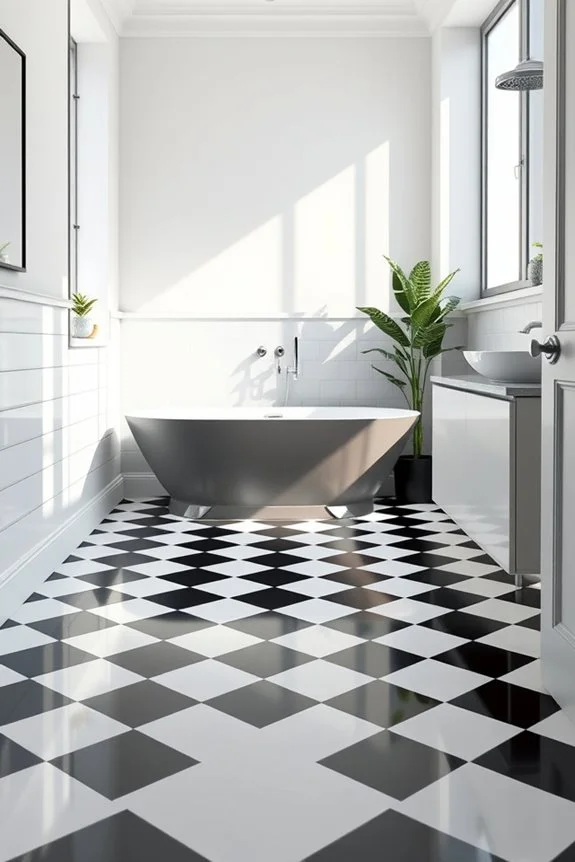 timeless monochrome checkerboard elegance