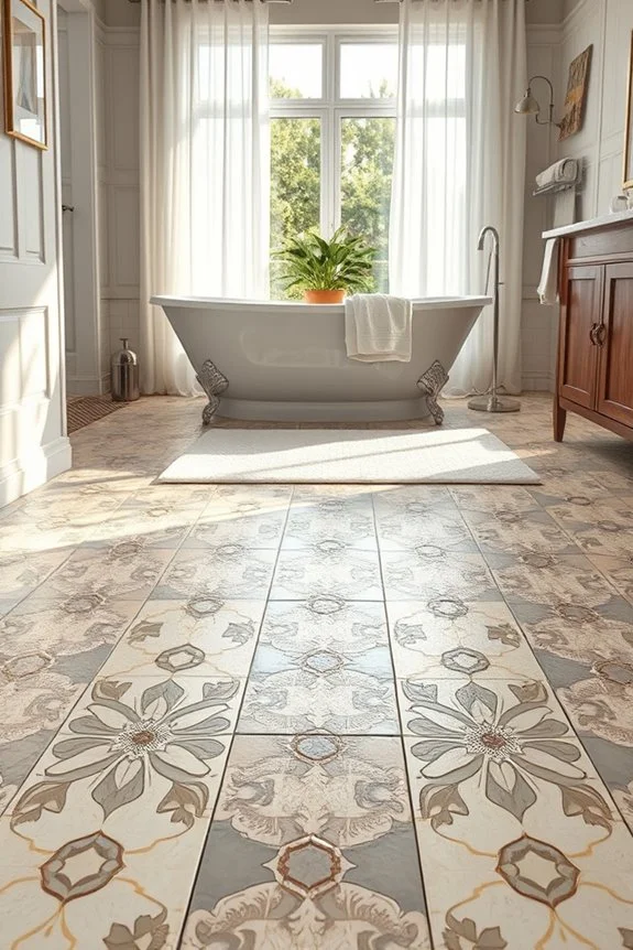 unique artistic bathroom tiles