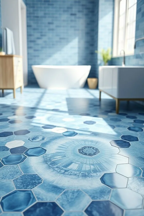 coastal blue tile serenity