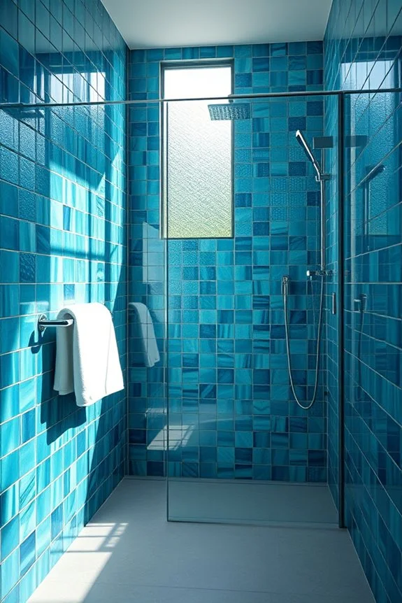 modern glass bathroom tiles