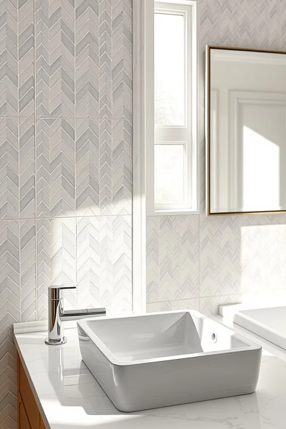 classic bathroom backsplash tiles