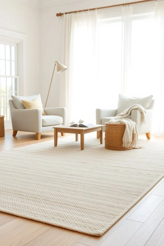 coastal charm with textured rugs