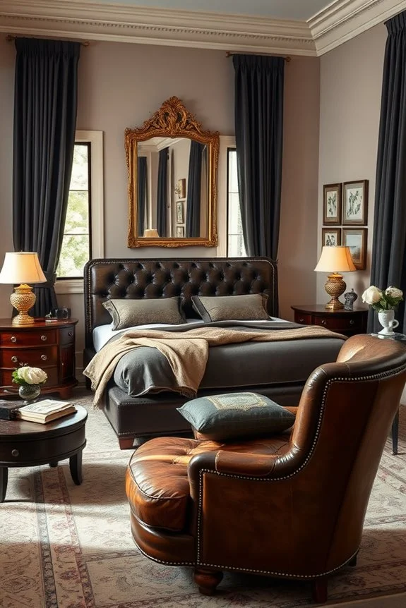 rugged elegance in bedrooms