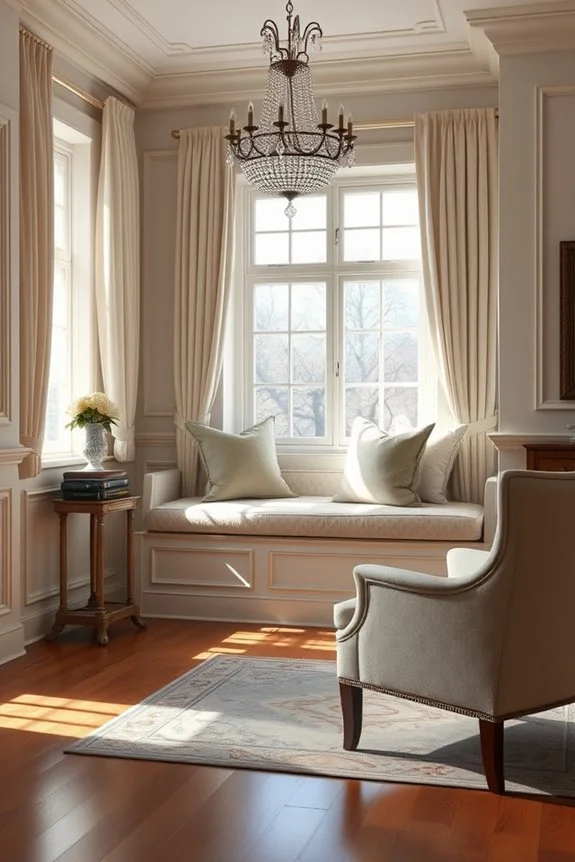 cozy traditional window seat