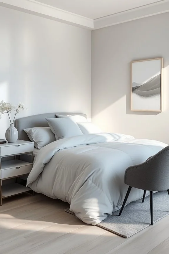 monochromatic bedroom design