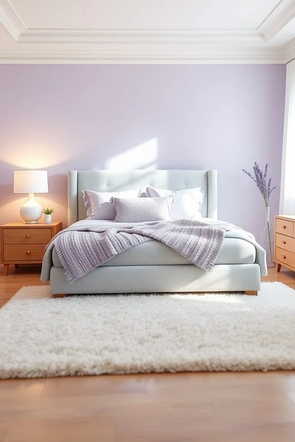 soft lavender bedroom