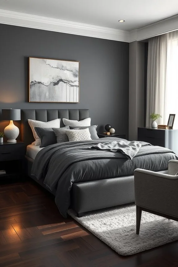charcoal gray bedroom