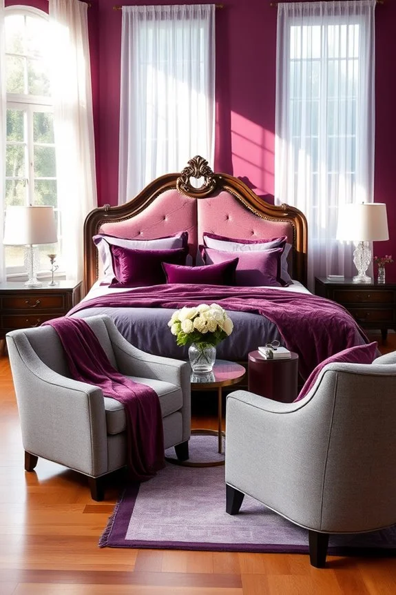 deep plum bedroom