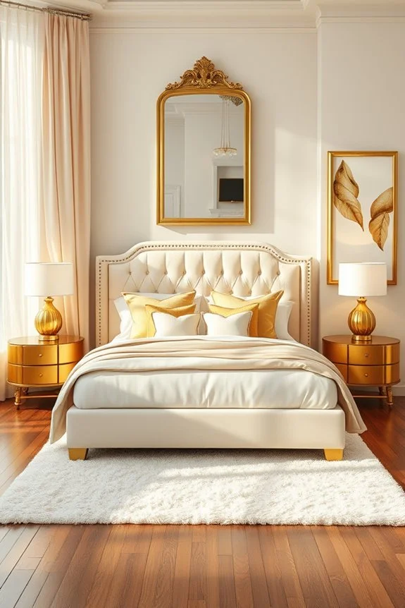 ivory and gold bedroom