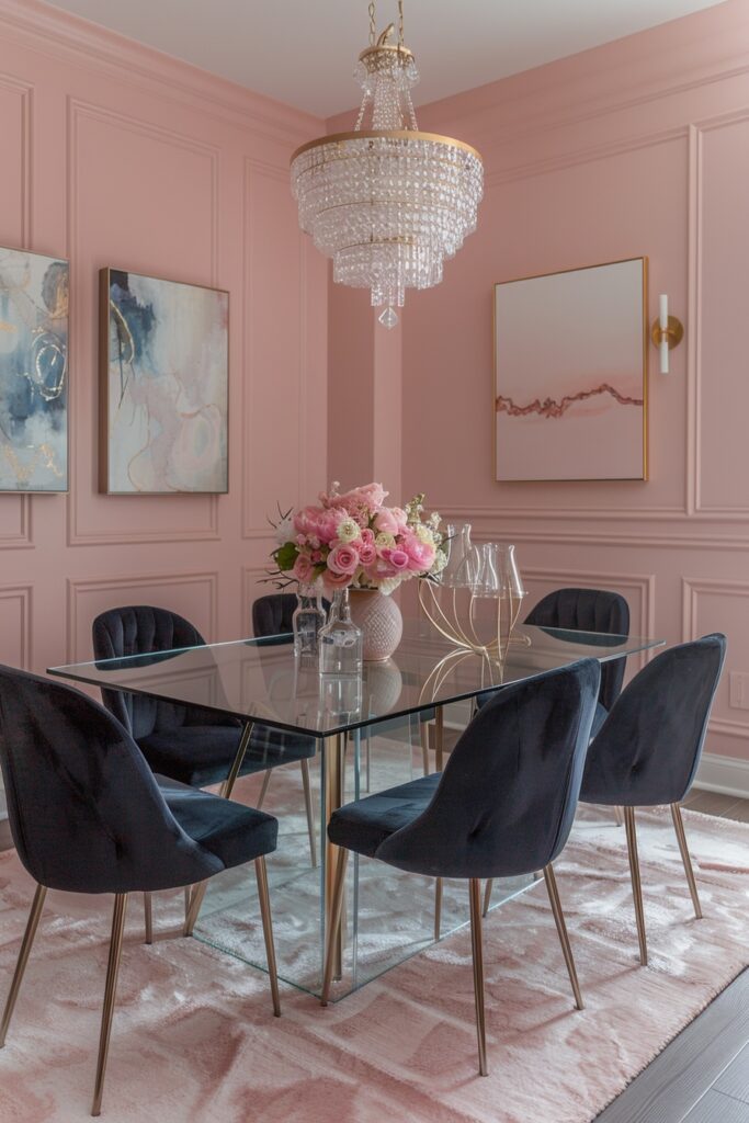 Elegant Pink Dining Areas