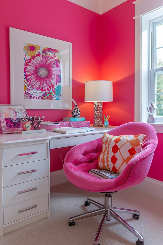 Vibrant Pink Teen Bedrooms