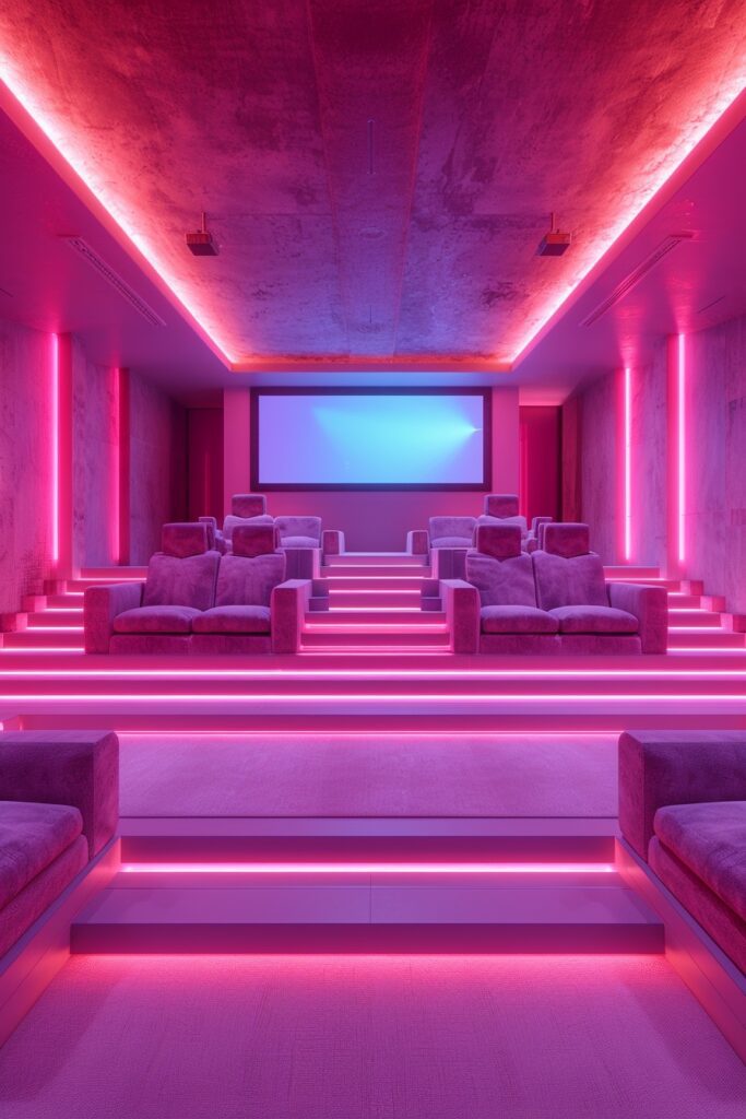 Futuristic Pink Home Theaters