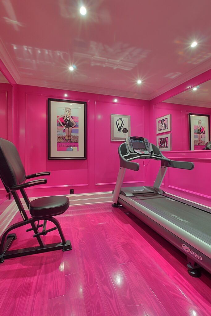Energizing Pink Fitness Areas