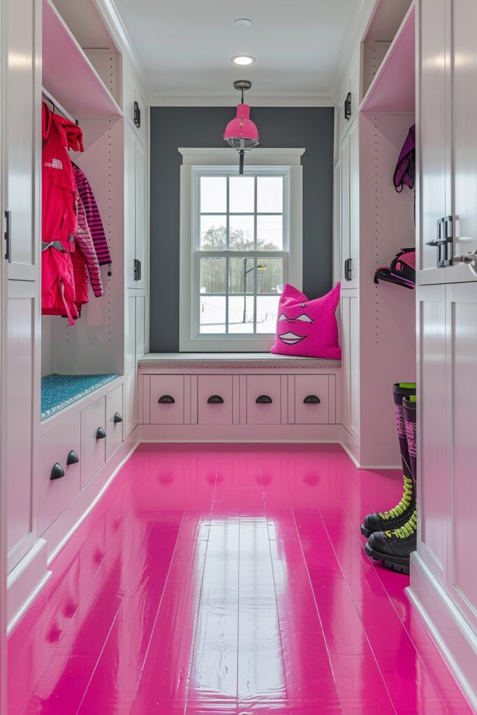 Functional Pink Mudrooms