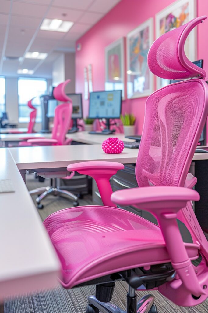 High-Tech Pink Offices