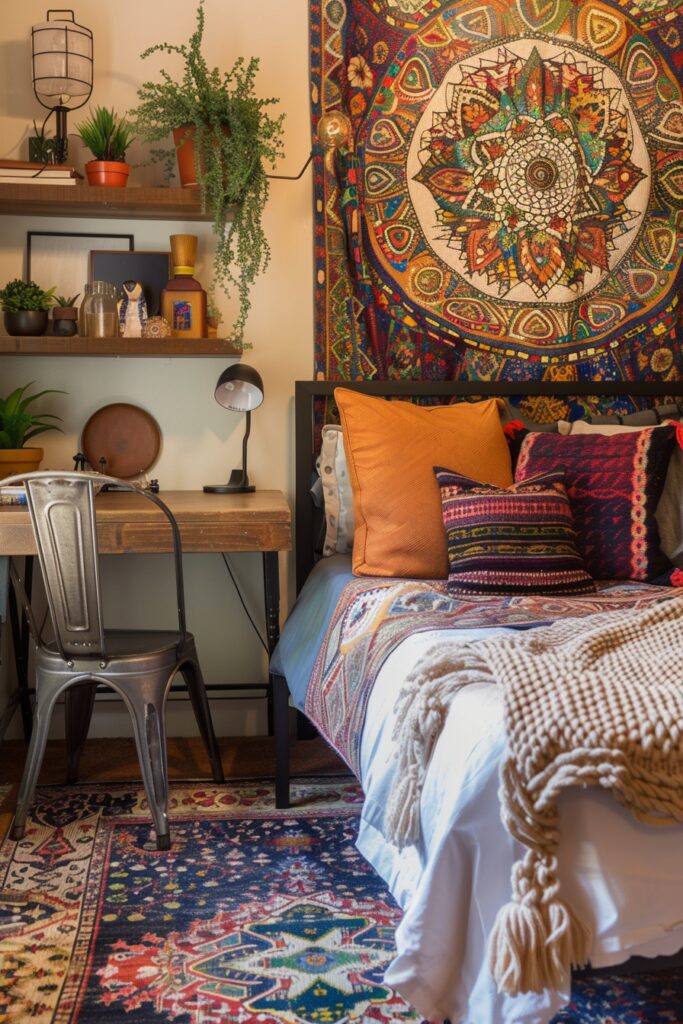 Bold Boho Statements in Small Bedrooms