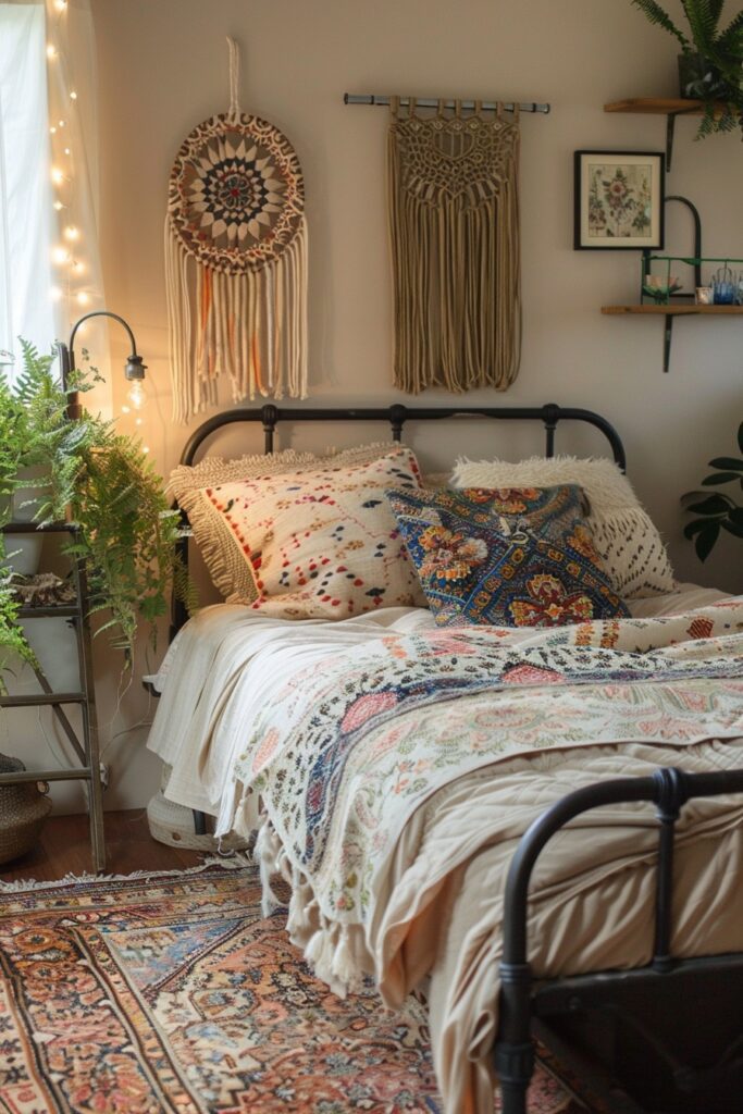 Scaled-Down Boho Chic for Petite Bedrooms
