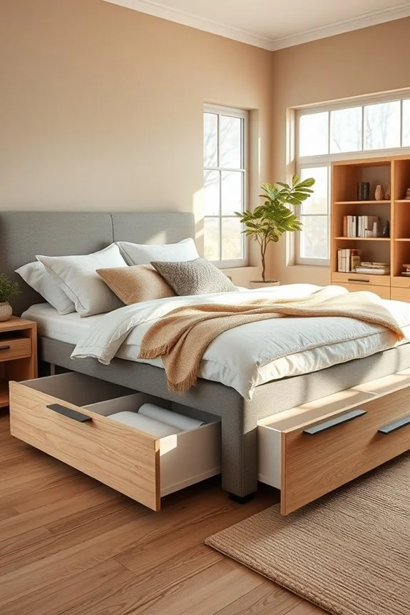 stylish storage bed solutions