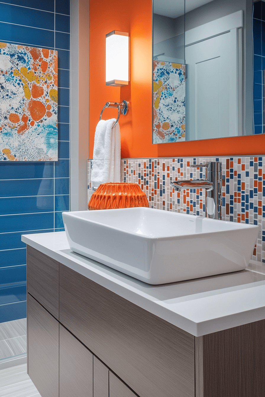 bold accent bathroom