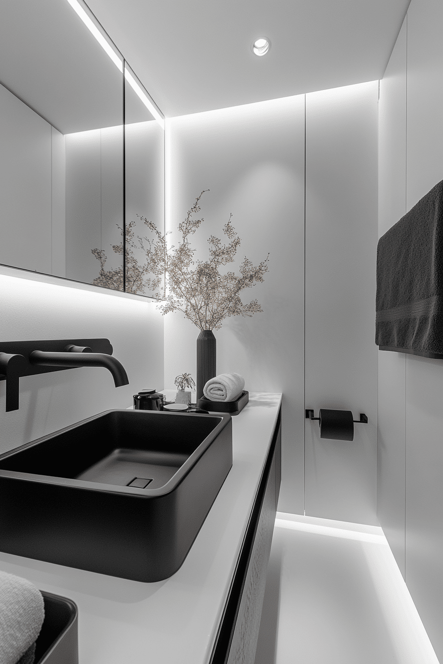 bold monochrome bathroom