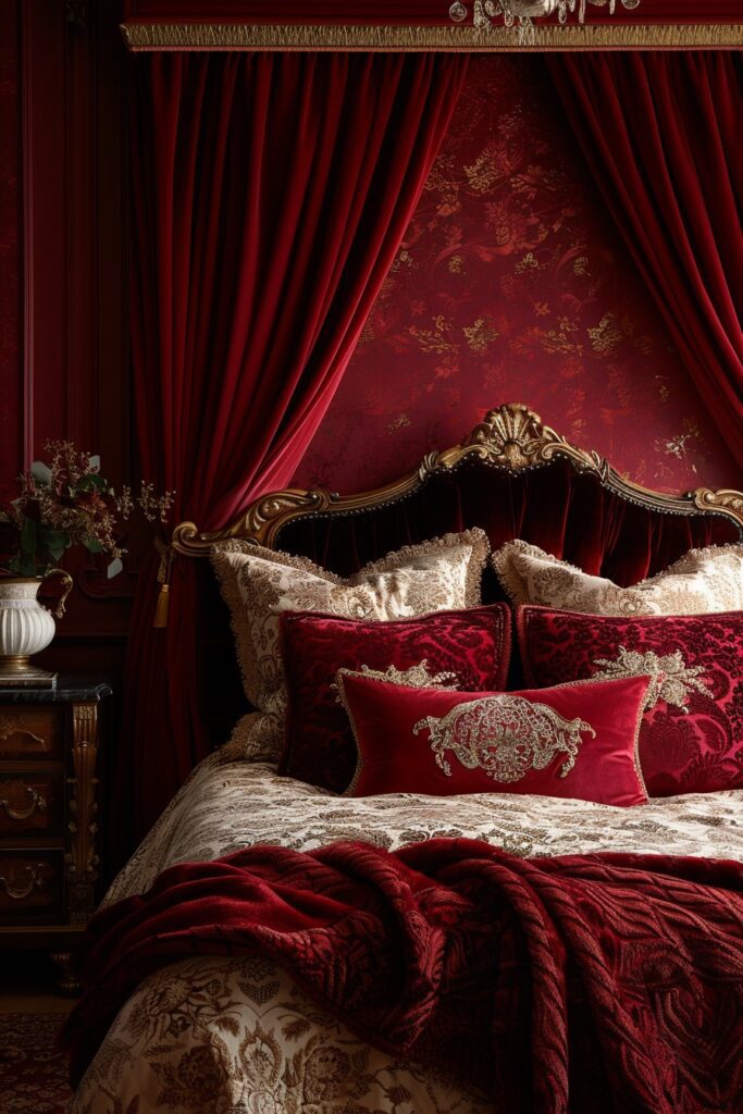 Regal Red Guest Bedroom