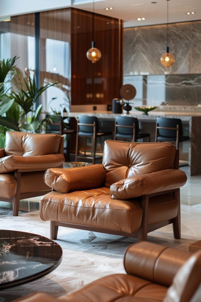 Sleek Leather Accents