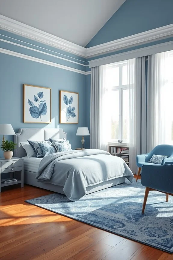 blue botanical prints