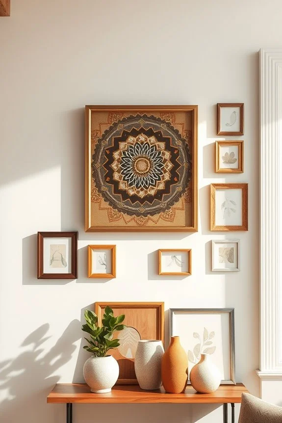 metallic bohemian wall art