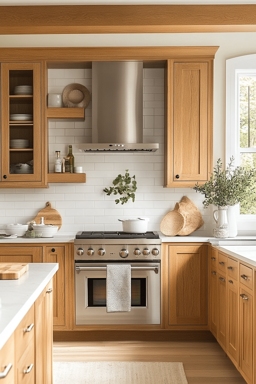 oak kitchen cabinets