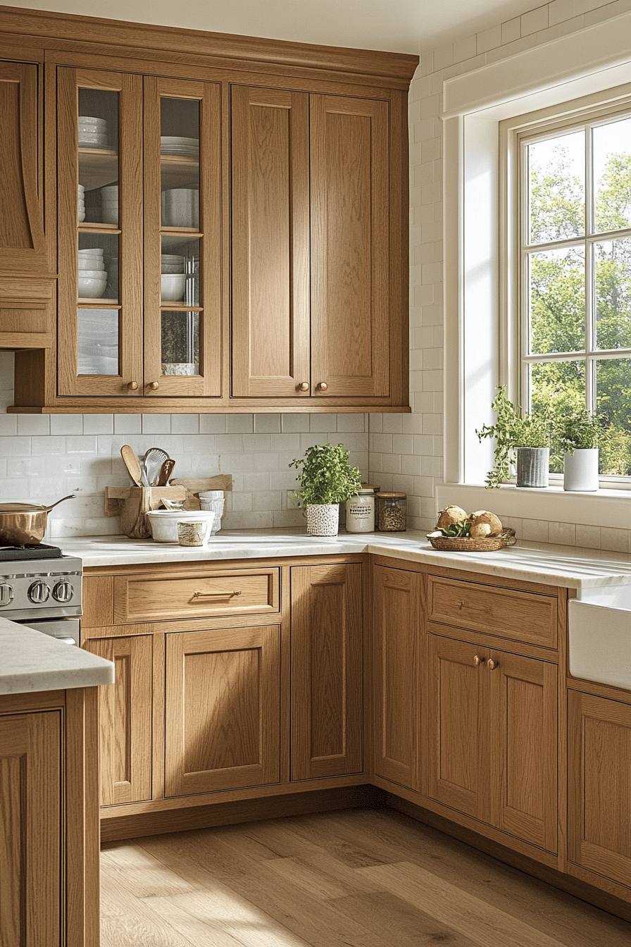 oak kitchen cabinets