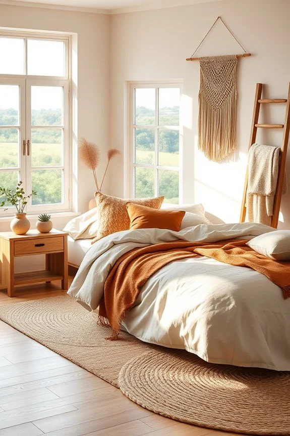 earthy tones in bedroom