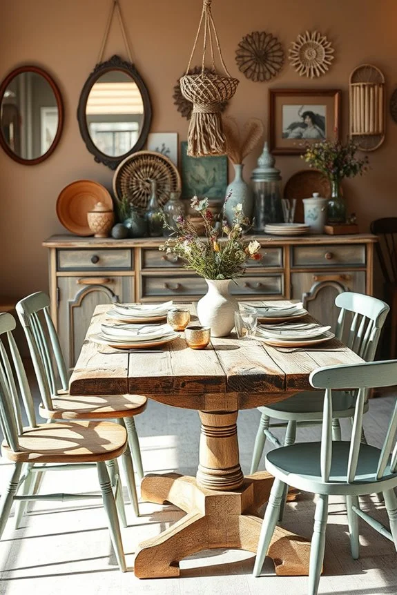 eclectic vintage furniture mix